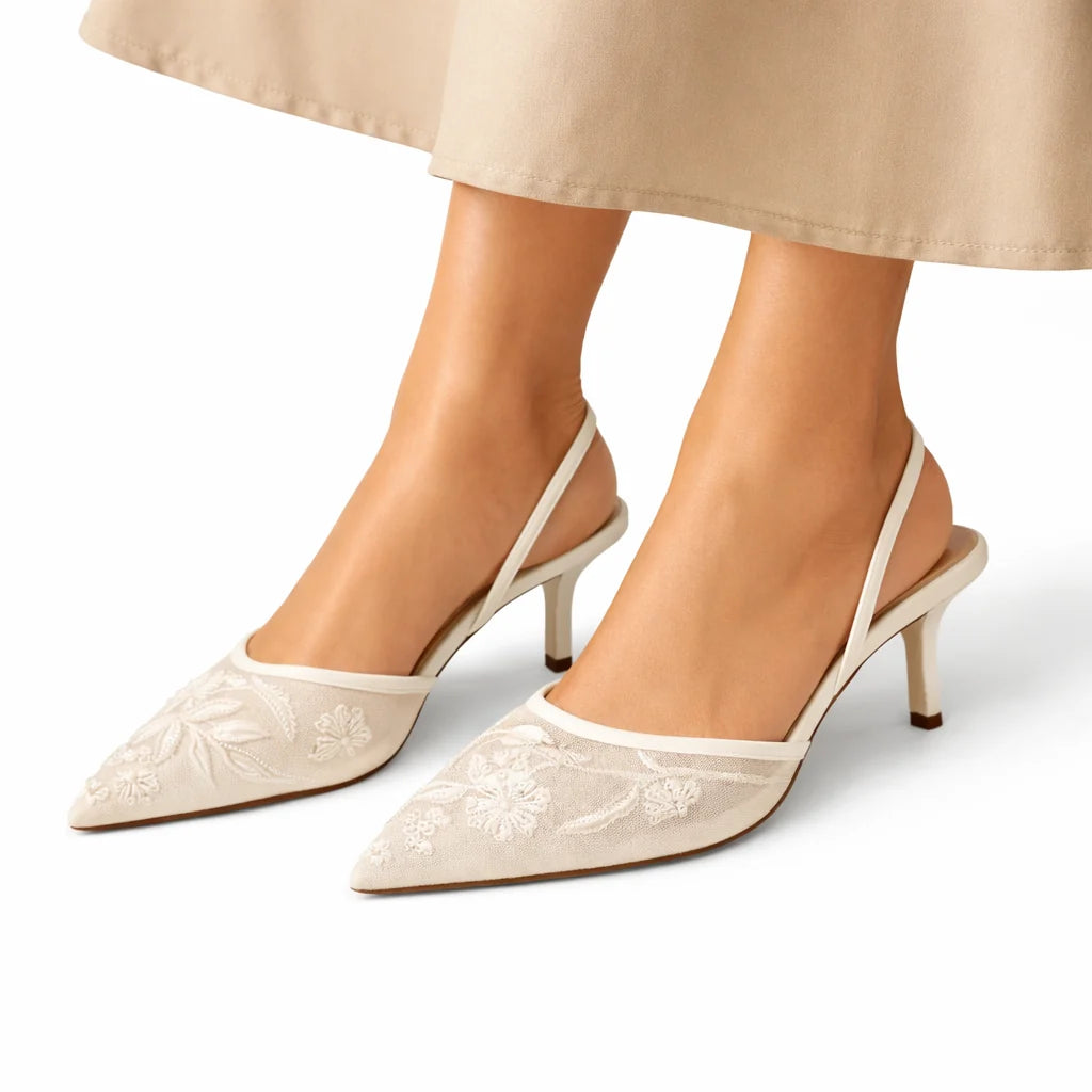 Women's Orthopaedic-Style Heeled Sandals – Cushioned Comfort & Cut-Out Design