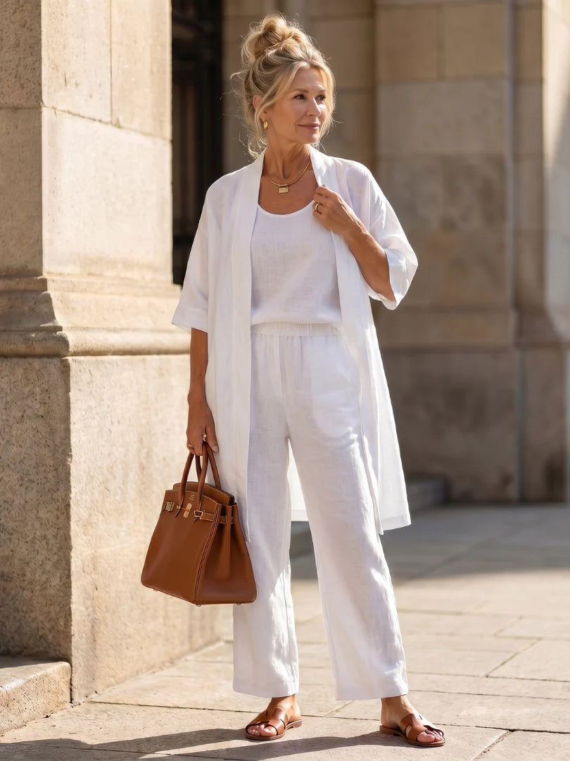 Amelia™ Three-Piece Relaxed Top & Pant Set