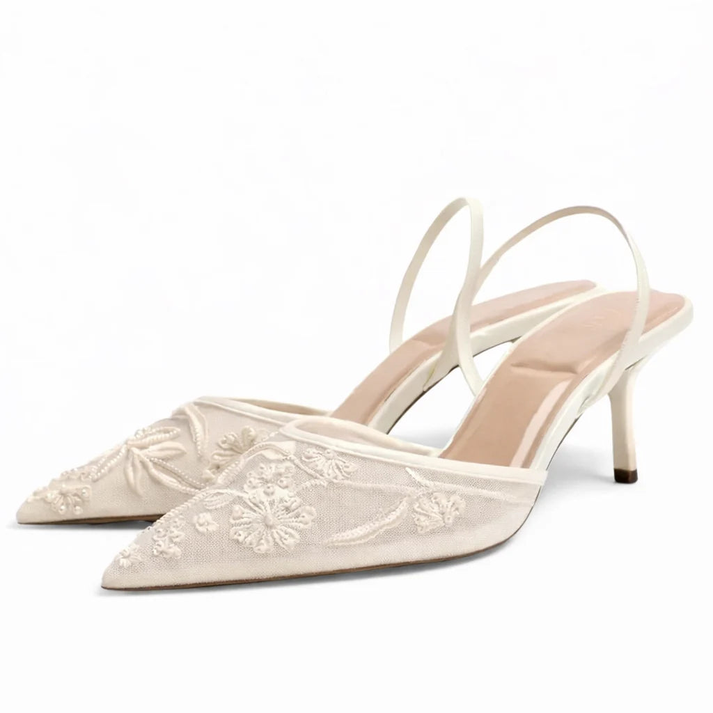 Women's Orthopaedic-Style Heeled Sandals – Cushioned Comfort & Cut-Out Design