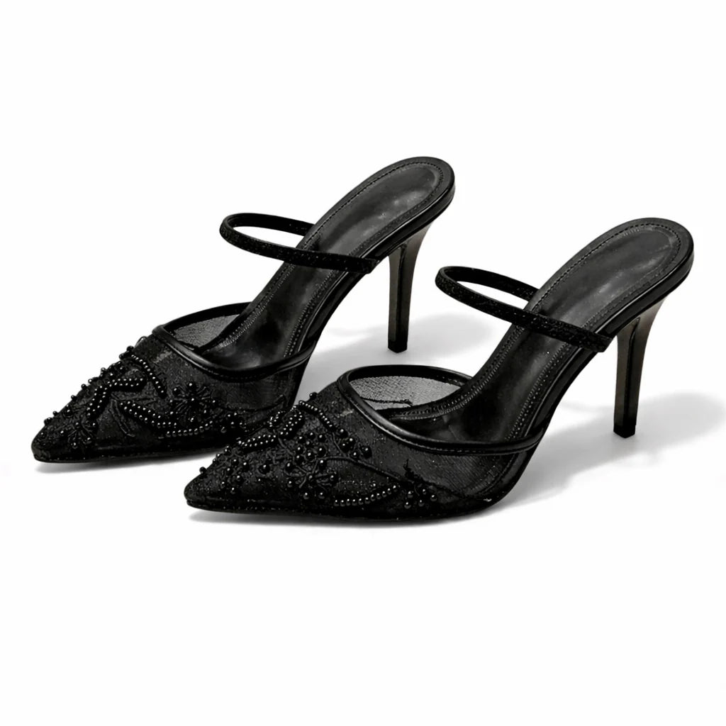 Women's Orthopaedic-Style Heeled Sandals – Cushioned Comfort & Cut-Out Design