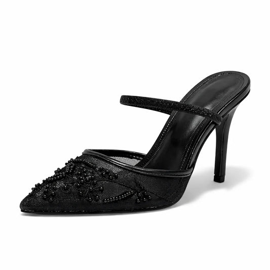 Women's Orthopaedic-Style Heeled Sandals – Cushioned Comfort & Cut-Out Design