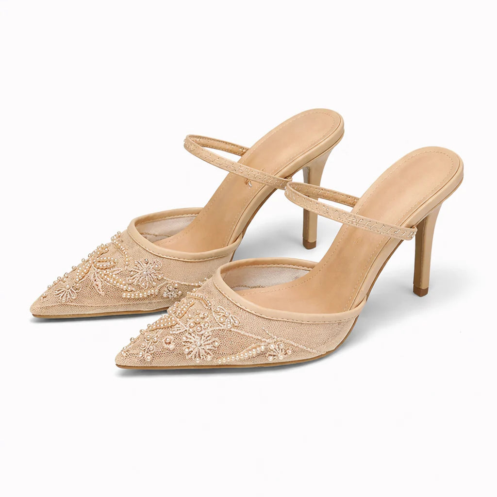Women's Orthopaedic-Style Heeled Sandals – Cushioned Comfort & Cut-Out Design