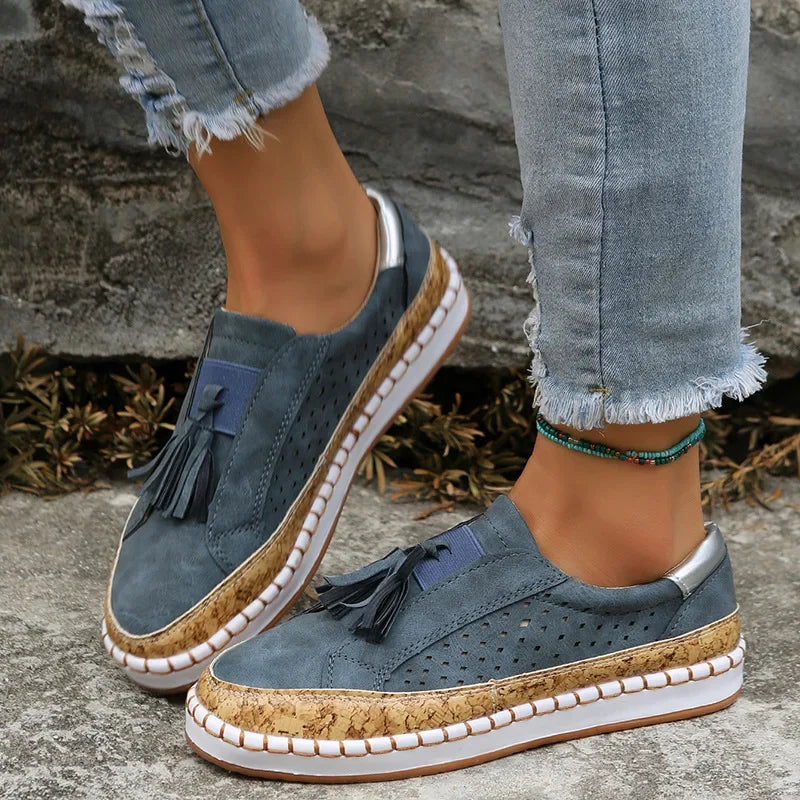 Women's Orthopedic Comfort Slip-On Shoes – Lightweight Cushioned Walking Sneakers
