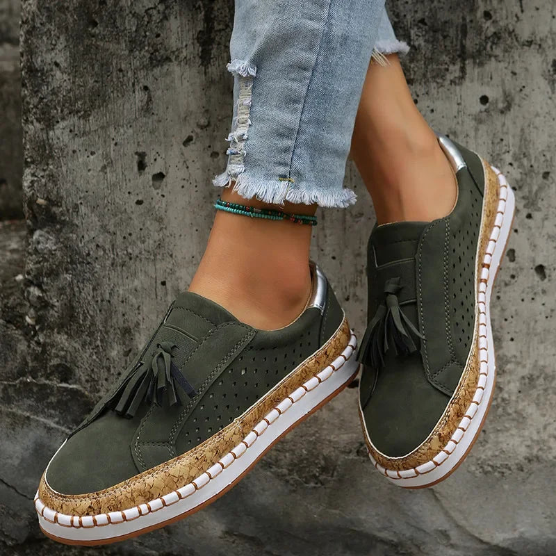 Women's Orthopedic Comfort Slip-On Shoes – Lightweight Cushioned Walking Sneakers