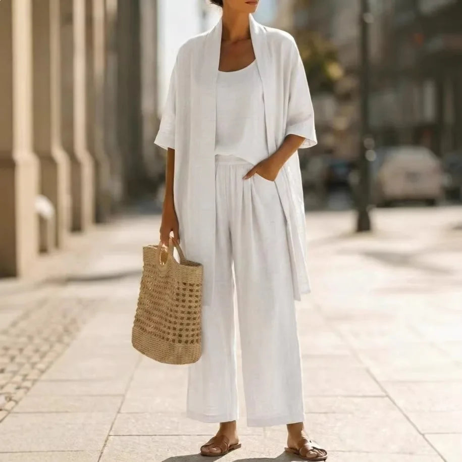 Amelia™ Three-Piece Relaxed Top & Pant Set