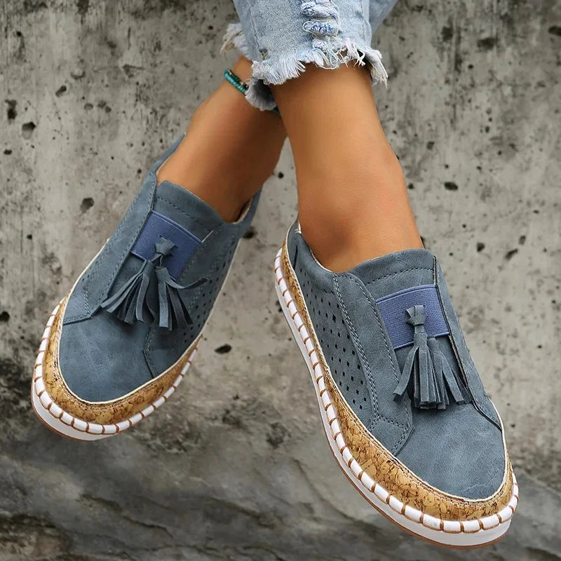 Women's Orthopedic Comfort Slip-On Shoes – Lightweight Cushioned Walking Sneakers