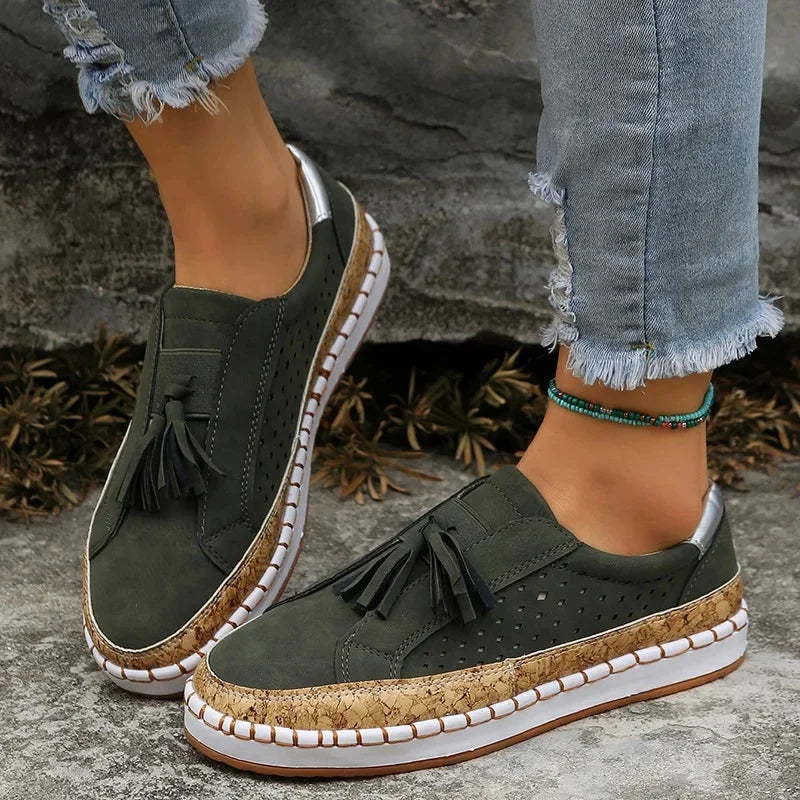 Women's Orthopedic Comfort Slip-On Shoes – Lightweight Cushioned Walking Sneakers