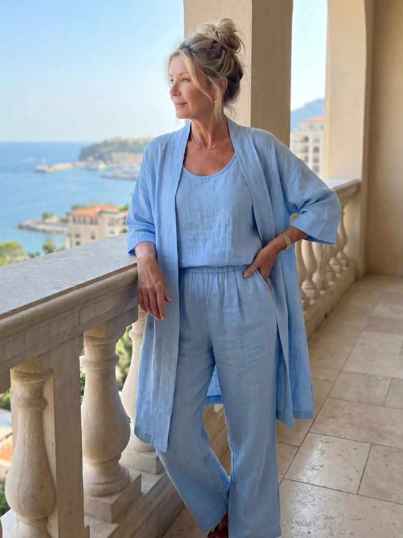 Amelia™ Three-Piece Relaxed Top & Pant Set